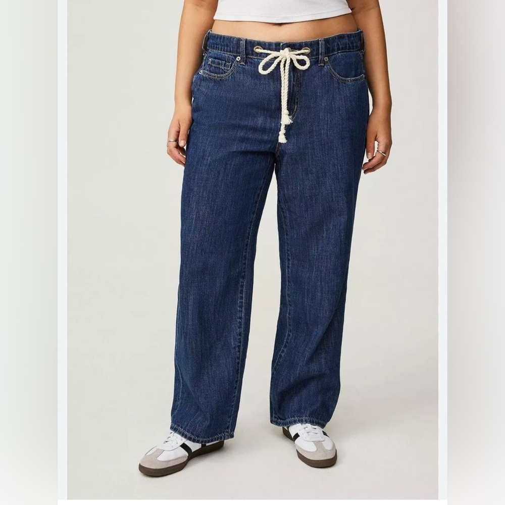 Torrid mod rise feel the fit wide leg denim pants NWT